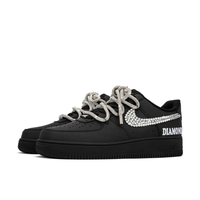 Custom Air Force 1 Low Extra Lace Diamond Black