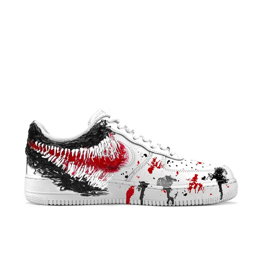 Custom Air Force 1 Low Black Red White