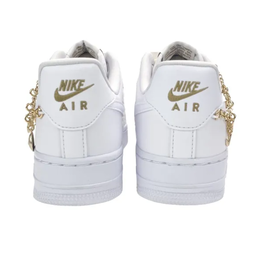 Custom Air Force 1 Low Patch Metal Chain White