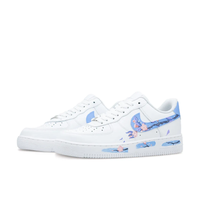 Custom Air Force 1 Low Flower Pattern Pink Blue