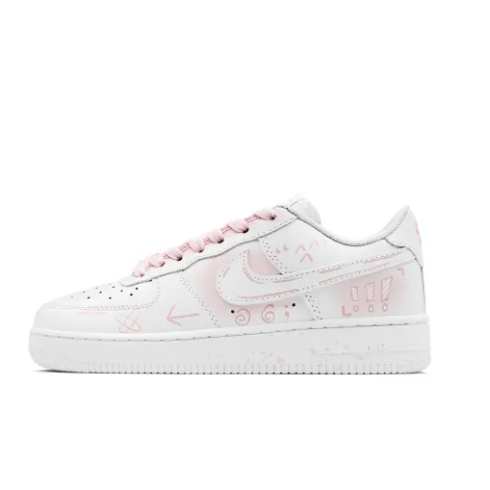 Custom Air Force 1 Low Pink Blue Simple Figure