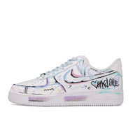 Custom Air Force 1 Low Purple Blue Pink Simple Figure