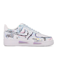 Custom Air Force 1 Low Purple Blue Pink Simple Figure