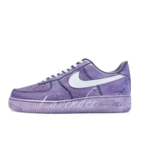 Custom Air Force 1 Low Purple Bling Lavender