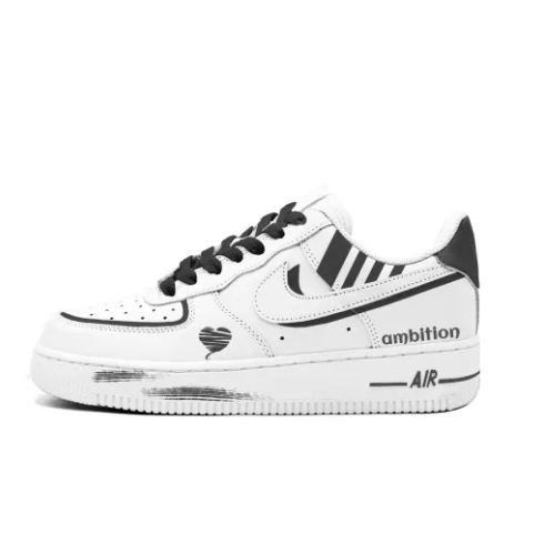 Custom Air Force 1 Low Black Stripe White