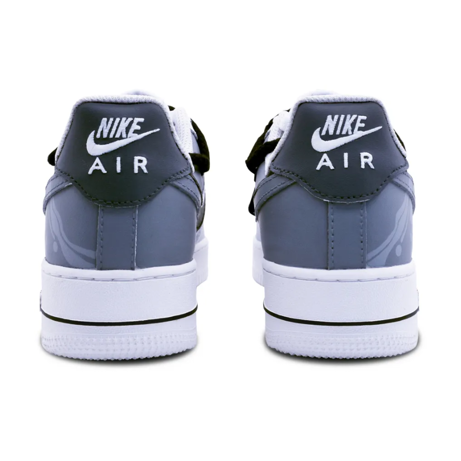 Custom Air Force 1 Low Extra Lace Gray Black Blue