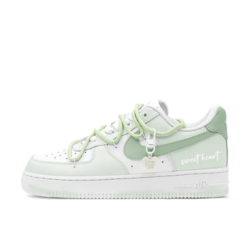 Custom Air Force 1 Low Extra Lace Dark Light Green