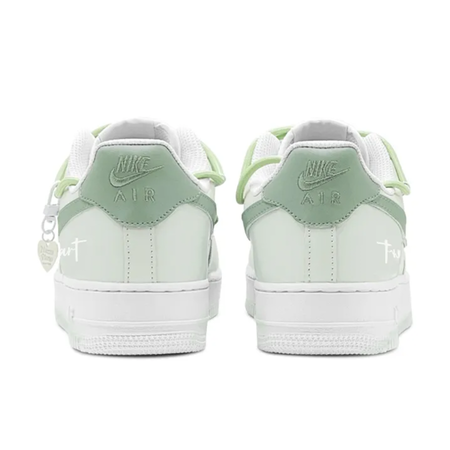 Custom Air Force 1 Low Extra Lace Dark Light Green