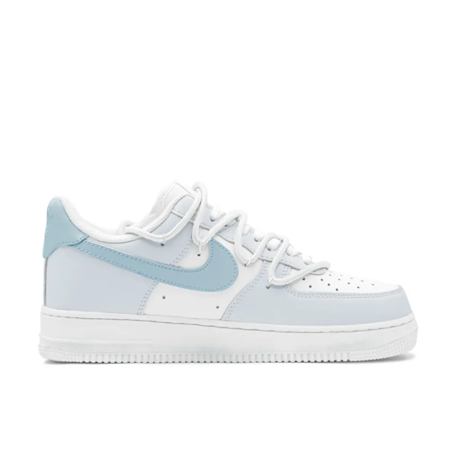 Custom Air Force 1 Low Extra Lace Dark Light Blue