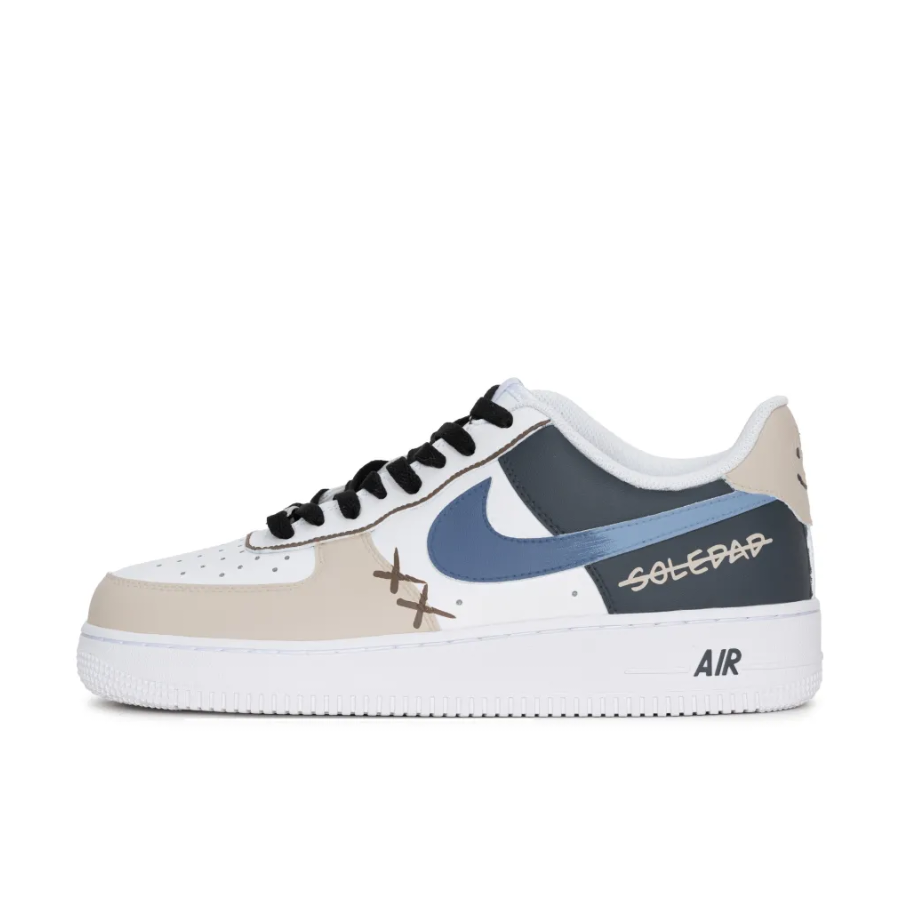 Custom Air Force 1 Low Blue Khaki Gray