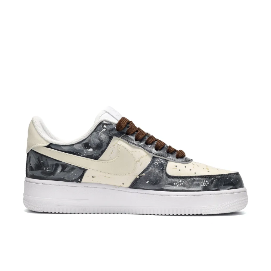 Custom Air Force 1 Low Squamous Swoosh Halo Gray