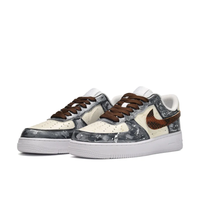 Custom Air Force 1 Low Squamous Swoosh Halo Gray