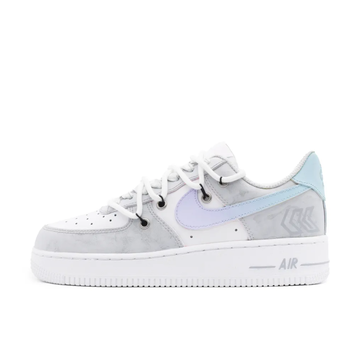 Custom Air Force 1 Low Blue Purple Gradient Gray