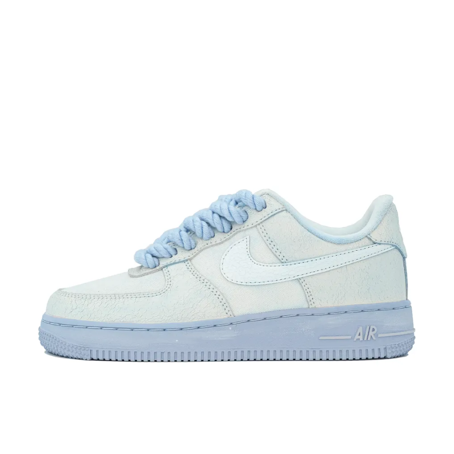 Custom Air Force 1 Low Thick Lace Light Blue