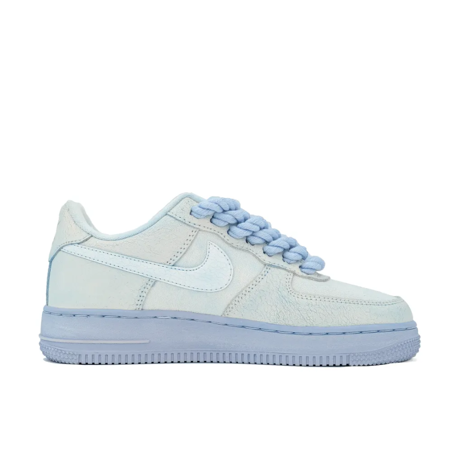 Custom Air Force 1 Low Thick Lace Light Blue