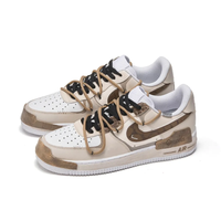 Custom Air Force 1 Low Extra Lace Mocha Khaki