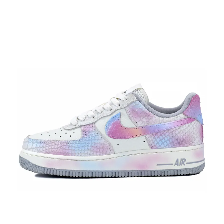 Custom Air Force 1 Low Nubbly Purple Blue Gradient