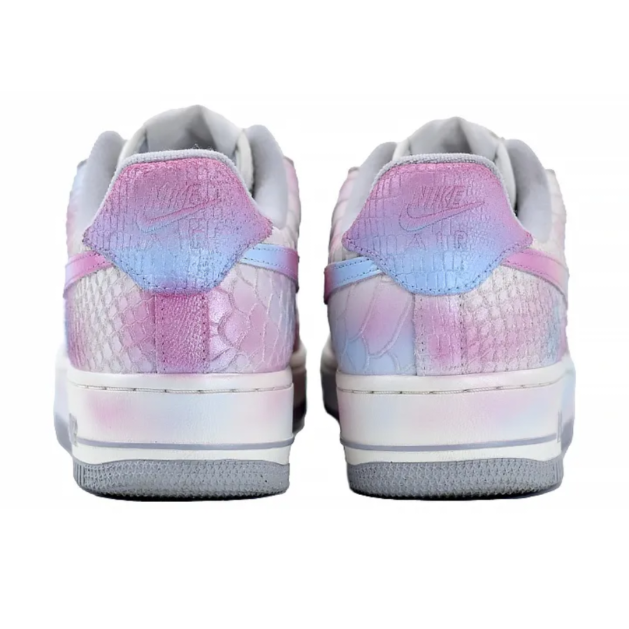 Custom Air Force 1 Low Nubbly Purple Blue Gradient