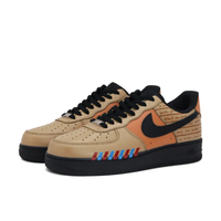 Custom Air Force 1 Low khaki Orange Black Font