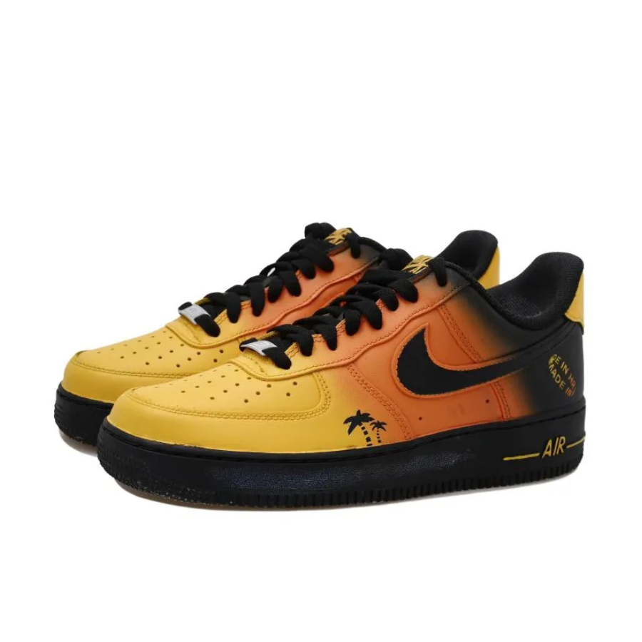 Custom Air Force 1 Low Yellow Orange Black