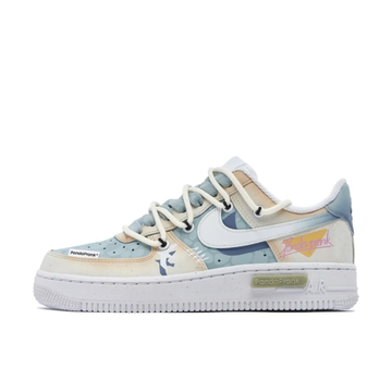 Custom Air Force 1 Low Extrace Lace Yellow Blue Shadow