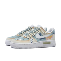 Custom Air Force 1 Low Extrace Lace Yellow Blue Shadow