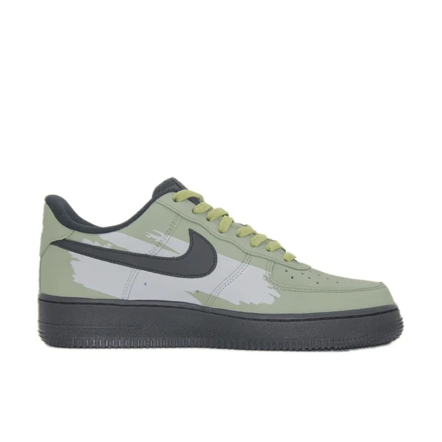 Custom Air Force 1 Low Black  Green Gray White