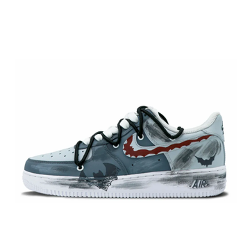 Custom Air Force 1 Low Extrace Lace Gray Bat Red