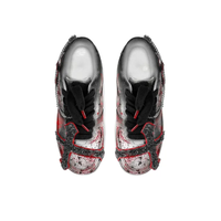 Custom Air Force 1 Low Cross Sticker Metal Chain Black Red