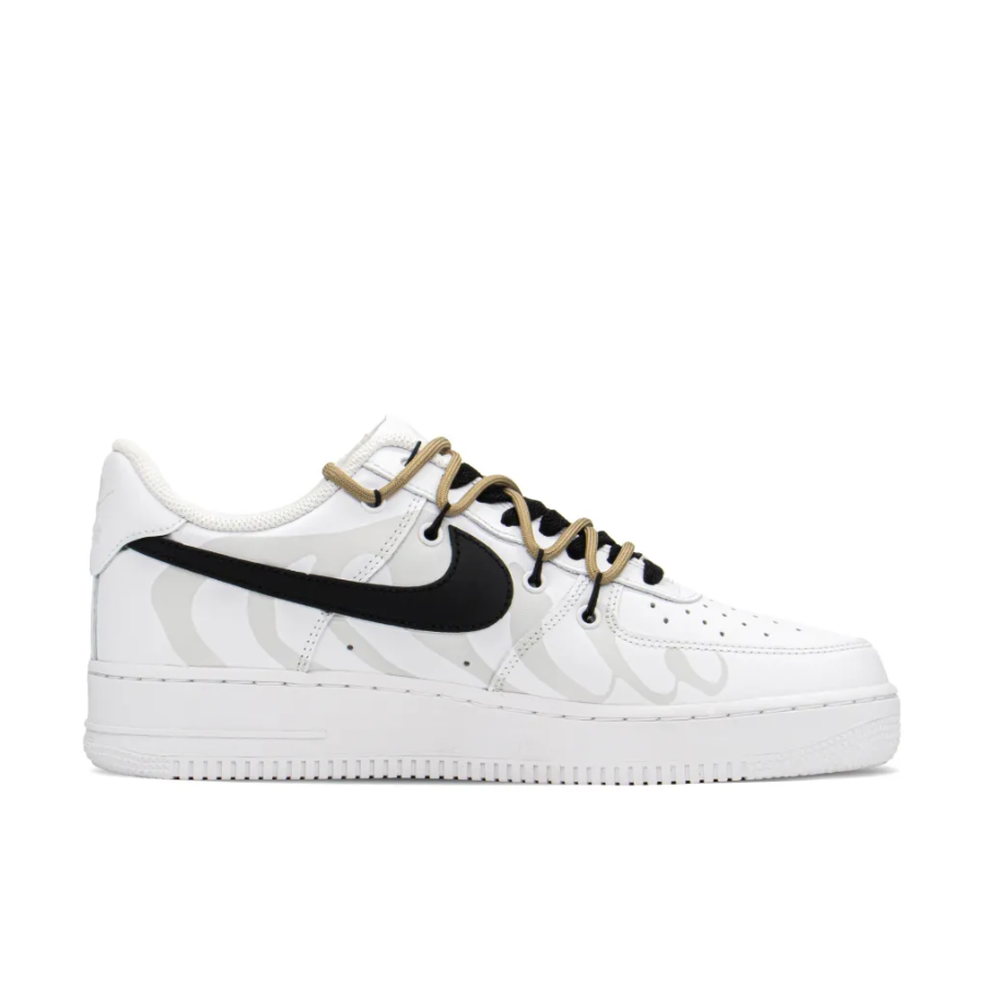 Custom Air Force 1 Low Extra Lace Black White Gostal Bone