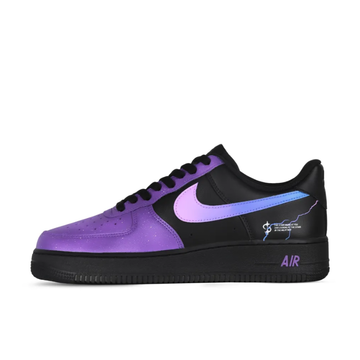 Custom Air Force 1 Low Purple Blue Gradient Night Black