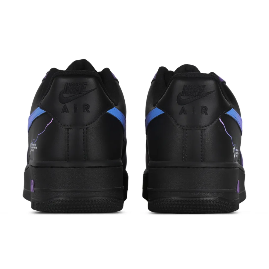 Custom Air Force 1 Low Purple Blue Gradient Night Black