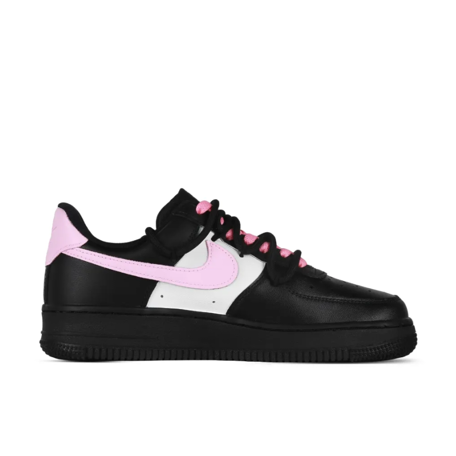 Custom Air Force 1 Low Extra Lace Pink Shadow Black