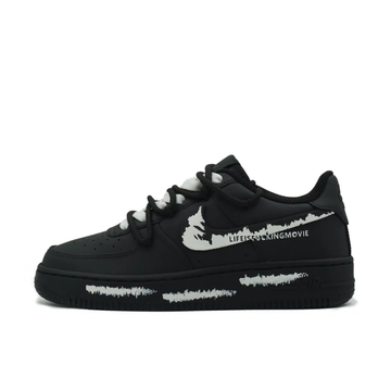 Custom Air Force 1 Low Extra Lace Black White