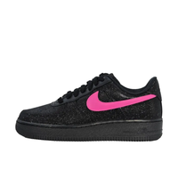 Custom Air Force 1 Low Black Bling Pink Purple Swoosh