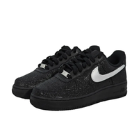 Custom Air Force 1 Low Black Bling White Swoosh