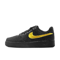 Custom Air Force 1 Low Black Bling Yellow Swoosh