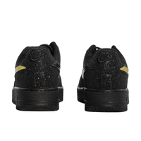 Custom Air Force 1 Low Black Bling Yellow Swoosh