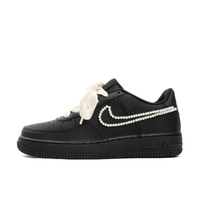 Custom Air Force 1 Low Black Pearl Swoosh