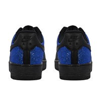 Custom Air Force 1 Low Black Dark Blue Bling