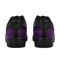 Custom Air Force 1 Low Black Purple Bling