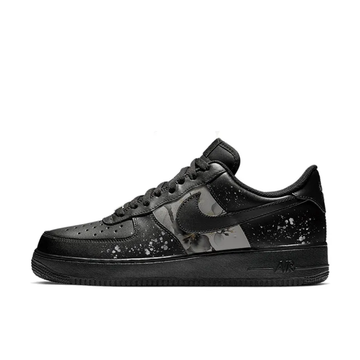 Custom Air Force 1 Low Black  Bling Flower Gray