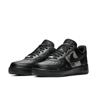 Custom Air Force 1 Low Black  Bling Flower Gray