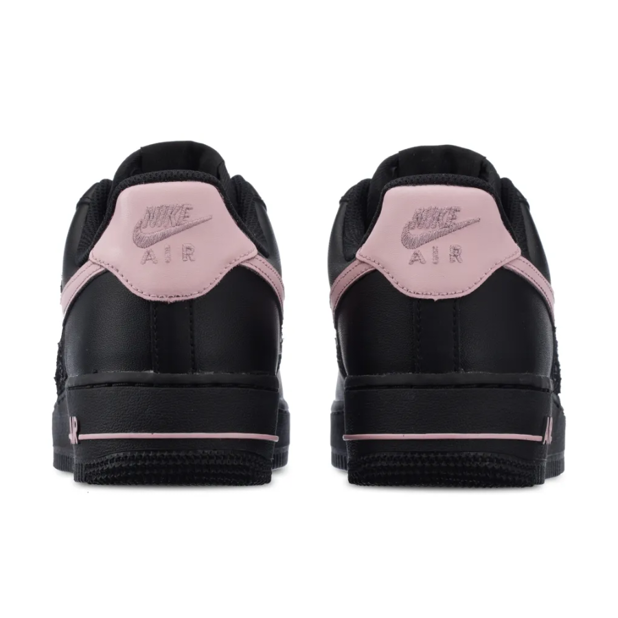 Custom Air Force 1 Low Black Bling Pink Swoosh