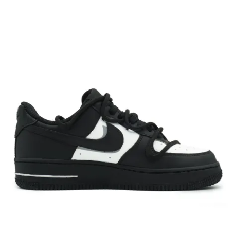 Custom Air Force 1 Low Extra Lace Black White Font