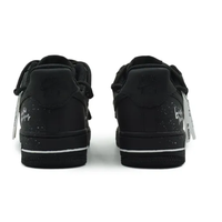 Custom Air Force 1 Low Extra Lace Black White Font