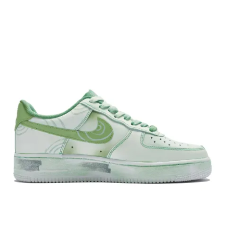 Custom Air Force 1 Low Circle Pattern Mint Green