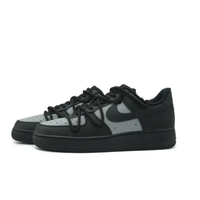 Custom Air Force 1 Low Extra Lace Gray Black