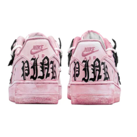 Custom Air Force 1 Low Extra Lace Black Butterfly Pink