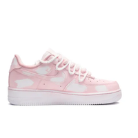 Custom Air Force 1 Low Extra Lace Slanted Swoosh Pink White